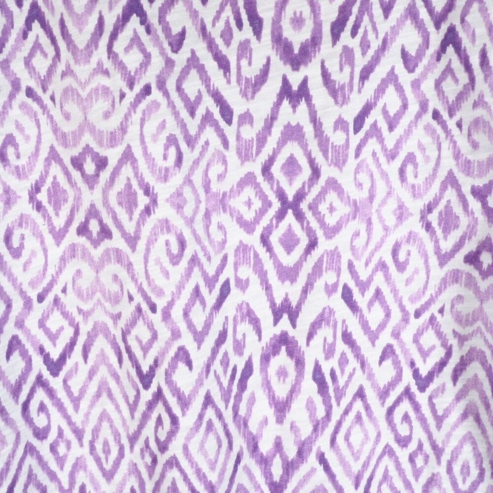 Jones NY Sport Top Women Size XL Cotton Ruffles V Neck Sleeveless Purple - Picture 9 of 11